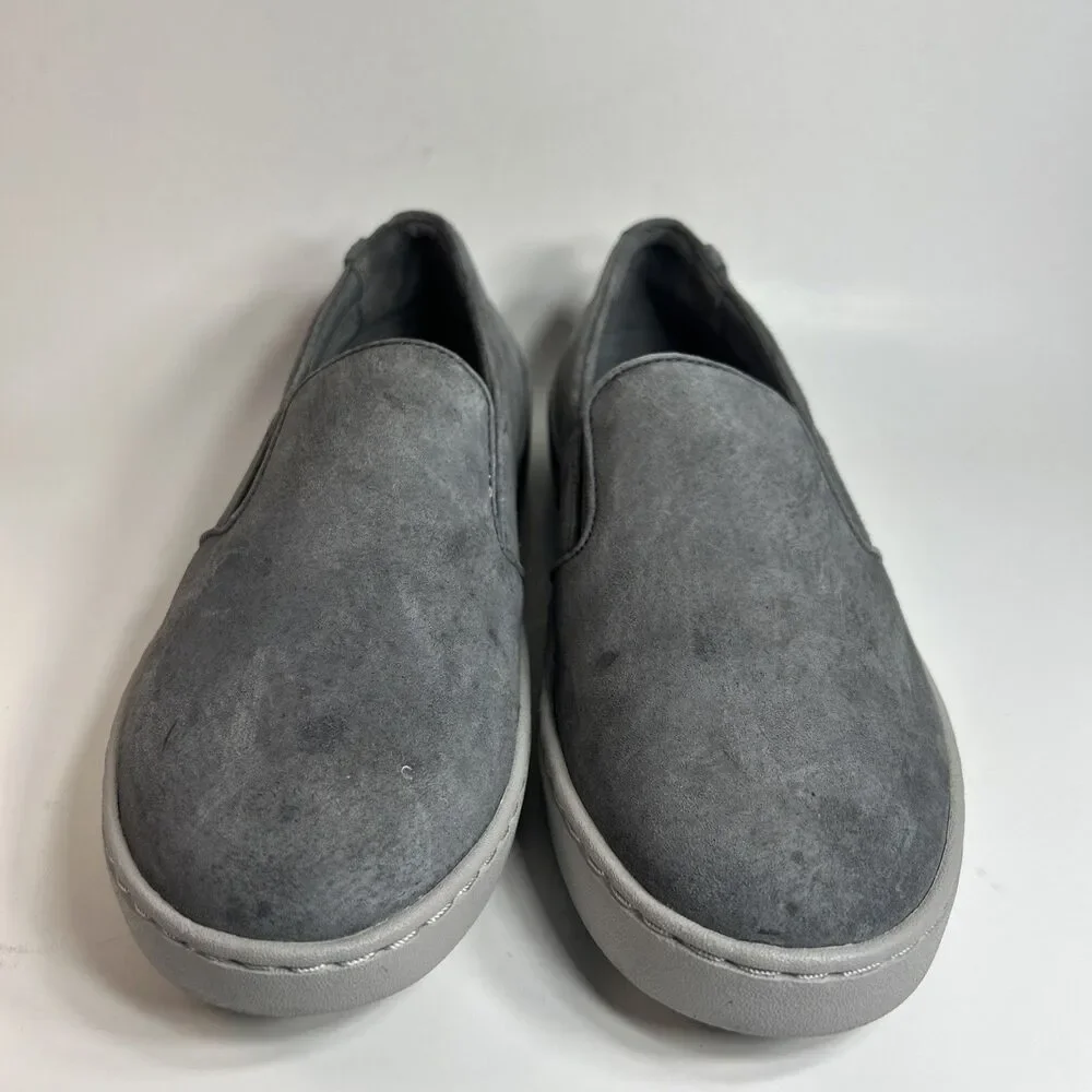 Vionic Women's Sneakers Size 8 Avery Pro Suede Slip On Vio Grip  Leather Gray